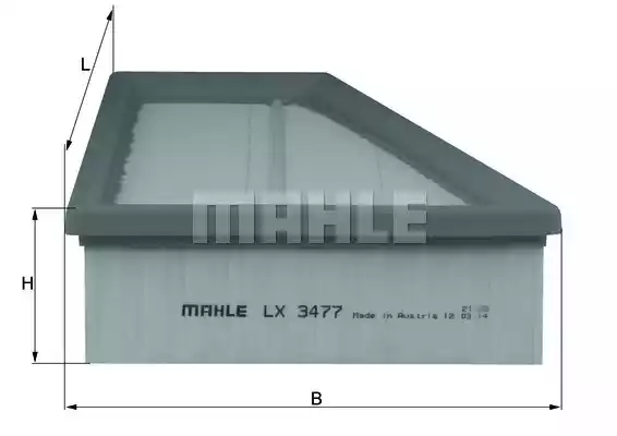 Воздушный фильтр MAHLE/KNECHT LX3477