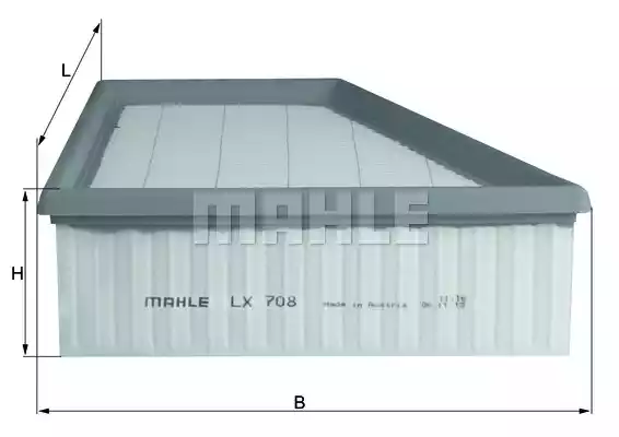 LX708 MAHLE/KNECHT Воздушный фильтр