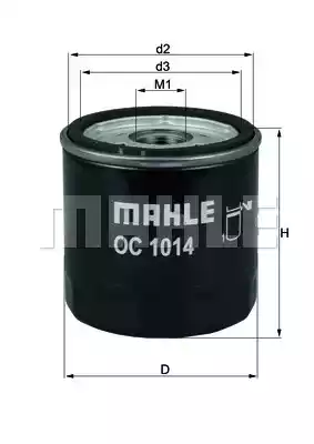 Масляный фильтр MAHLE/KNECHT OC1014