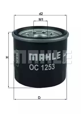 OC1253 MAHLE/KNECHT Фильтр масляный