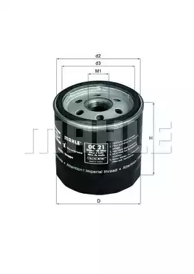 Масляный фильтр MAHLE/KNECHT OC21OF