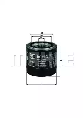Масляный фильтр MAHLE/KNECHT OC223