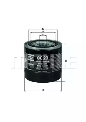 Масляный фильтр MAHLE/KNECHT OC23OF