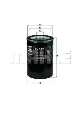 Масляный фильтр MAHLE/KNECHT OC469