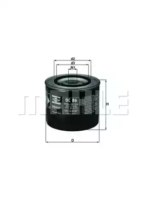 Масляный фильтр MAHLE/KNECHT OC86