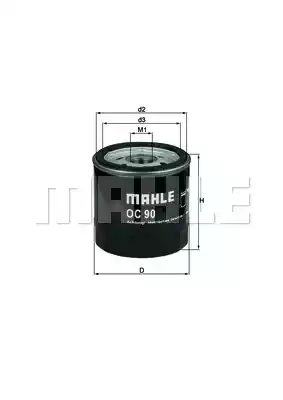 Масляный фильтр MAHLE/KNECHT OC90