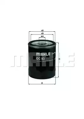 Масляный фильтр MAHLE/KNECHT OC93