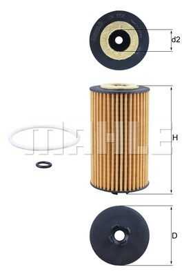 Масляный фильтр MAHLE/KNECHT OX1058D