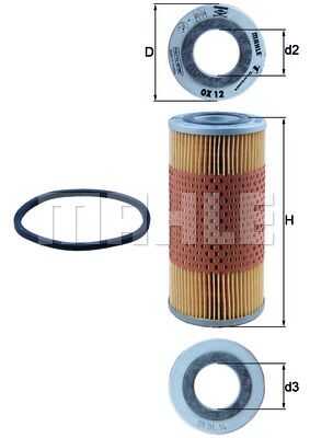 Масляный фильтр knecht MAHLE/KNECHT OX12D
