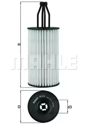 Фильтр масляный MAHLE/KNECHT OX814D