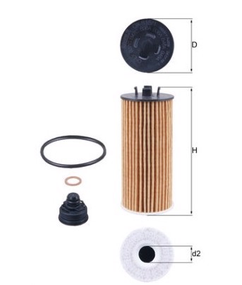 Масляный фильтр MAHLE/KNECHT OX815/1D