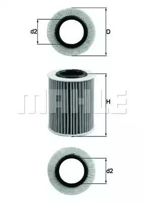 Фильтр масляный MAHLE/KNECHT OX825D