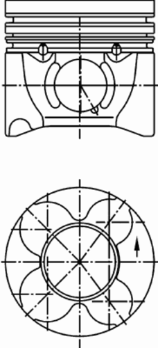 поршень KOLBENSCHMIDT 40 406 600