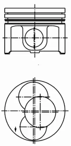 Поршень двигателя KOLBENSCHMIDT 40092720