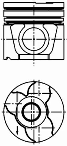 Поршень двигателя KOLBENSCHMIDT 40307600