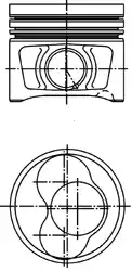 Поршень двигателя KOLBENSCHMIDT 40408610