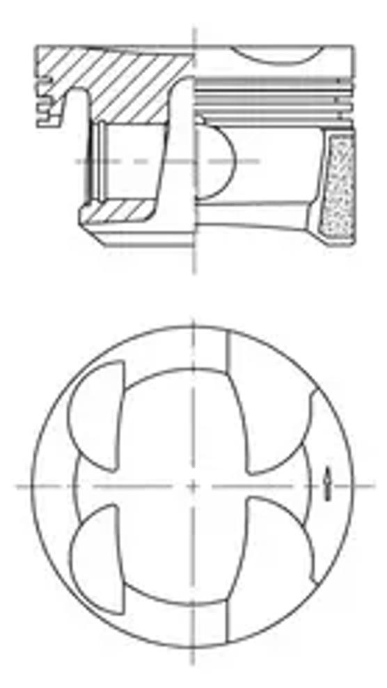 Поршень двс KOLBENSCHMIDT 41705600