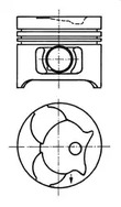 Поршень двигателя KOLBENSCHMIDT 91372620