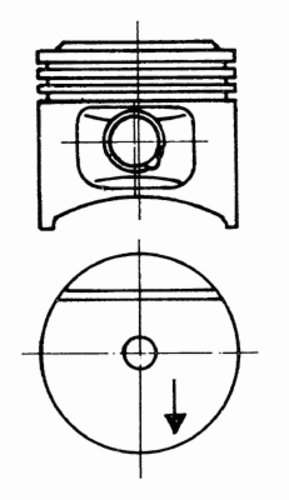 поршень KOLBENSCHMIDT 93 677 610