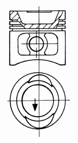 Поршень двигателя KOLBENSCHMIDT 93 896 600