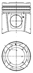 Поршень двигателя KOLBENSCHMIDT 99697600