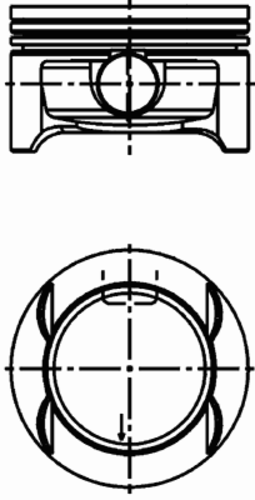 Поршень d73.4 x 1.2 x 1.2 x 2 +0.25 KOLBENSCHMIDT 40 386 610