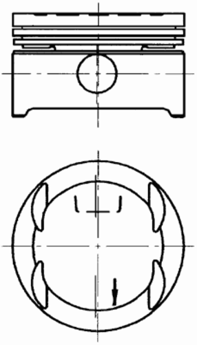 поршень KOLBENSCHMIDT 94 637 600