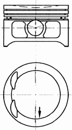 поршень KOLBENSCHMIDT 97 363 600