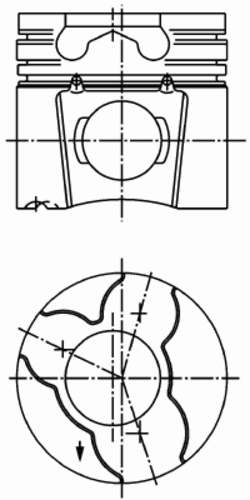 поршень KOLBENSCHMIDT 97 412 700