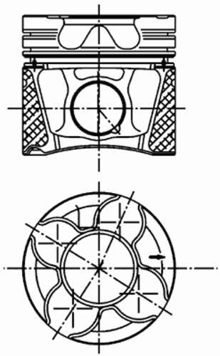 поршень KOLBENSCHMIDT 99 534 600