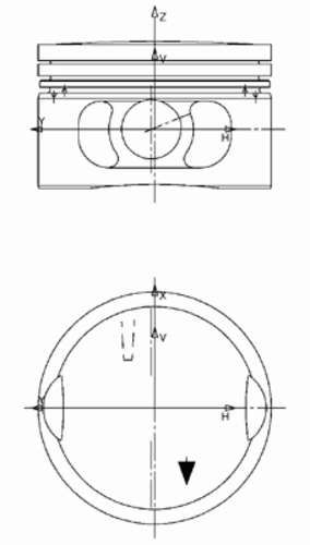 поршень KOLBENSCHMIDT 99 942 600