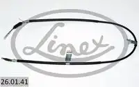 Трос стояночного тормоза лев mazda 323f (4door) 07.94-09.98 1653/1450мм LINEX 26.01.41