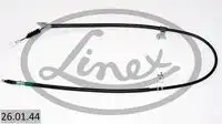 Трос стояночного тормоза прав mazda 323 (4door) 94-98 1653/1450мм LINEX 26.01.44