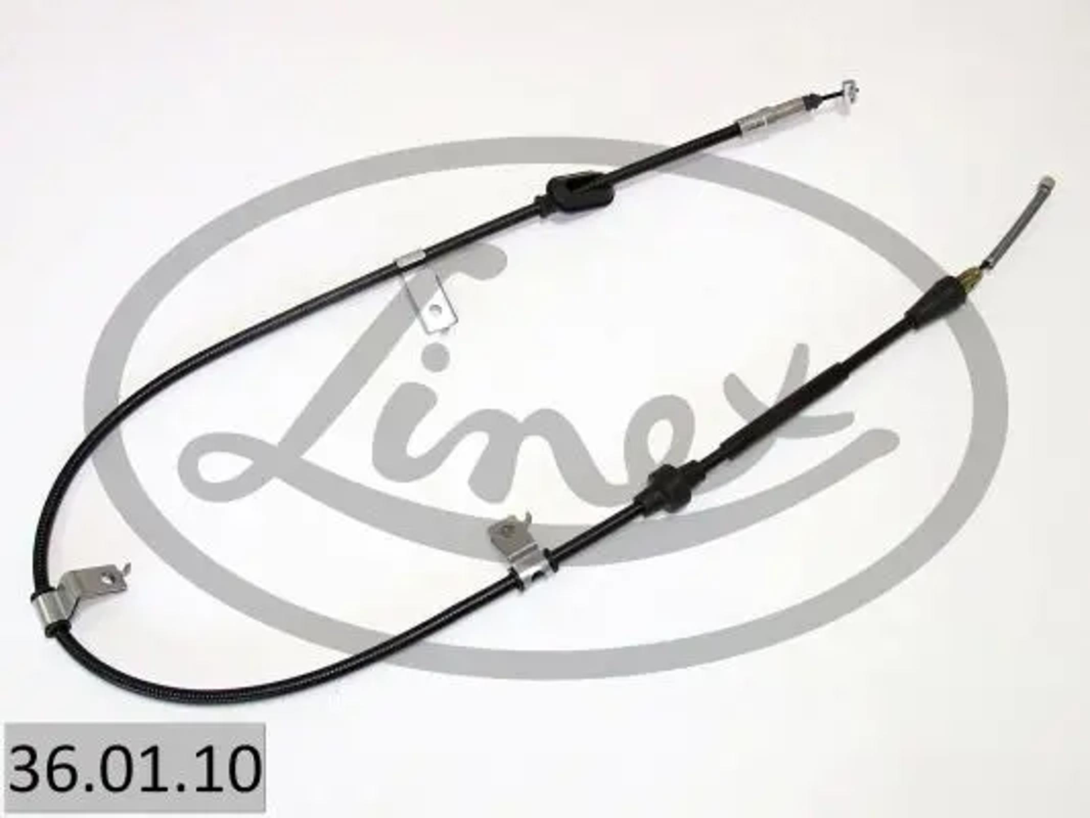 Трос стояночного тормоза лев rover 400 series 95- 1510/1345 мм (бараб.) LINEX 36.01.10