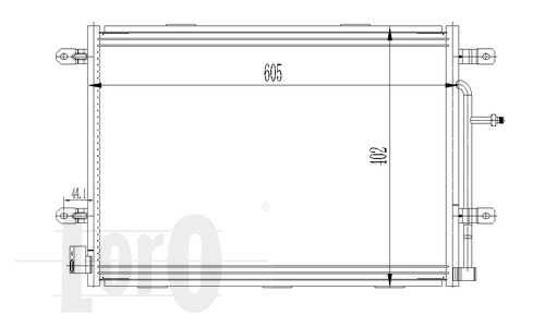 003-016-0015 LORO Радиатор кондиционера