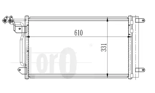 Радиатор кондиционера LORO 003-016-0022