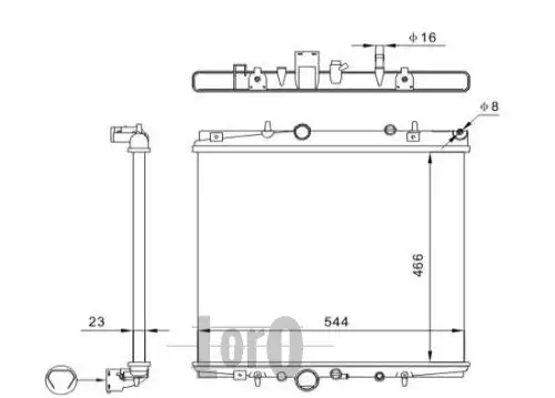 009-017-0044 LORO Радиатор охлаждения двигателя