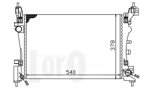 Радиатор охлаждения двигателя LORO 0160170043