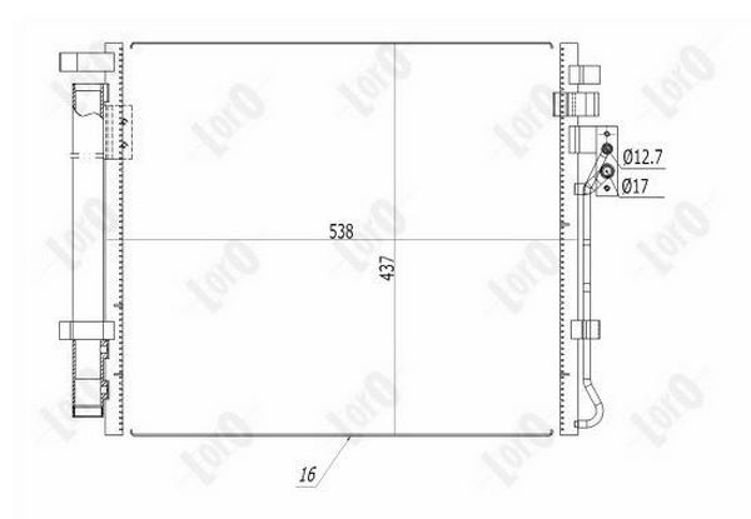 024-016-0014 LORO Радиатор кондиционера