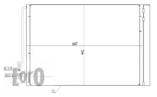 Радиатор кондиционера LORO 027-016-0005