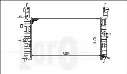 037-017-0075 LORO Радиатор охлаждения двигателя