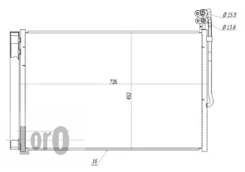 053-016-0008 LORO Радиатор кондиционера