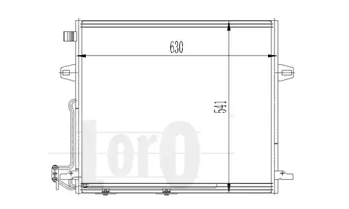 054-016-0008 LORO Радиатор кондиционера