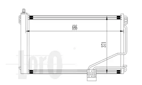 054-016-0014 LORO Радиатор кондиционера