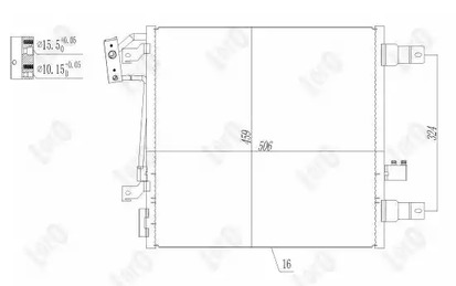 Радиатор кондиционера LORO 023-016-0009