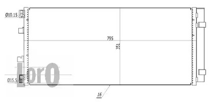 Радиатор кондиционера LORO 042-016-0043