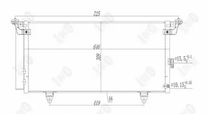 Радиатор кондиционера LORO 049-016-0012