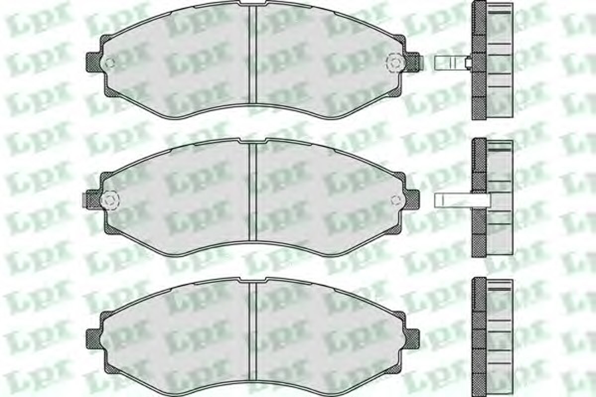 Колодки тормозные дисковые LPR 05P1209