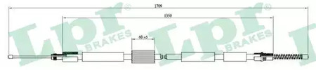 Cable parking brake LPR C0003B