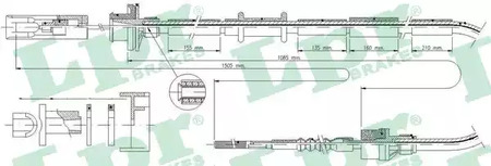 Трос сцепления LPR C0048C